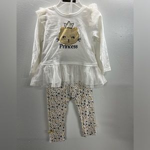 New DDG Darlings 2pc. Girls Princess Matching Outfit - Size 24 mths